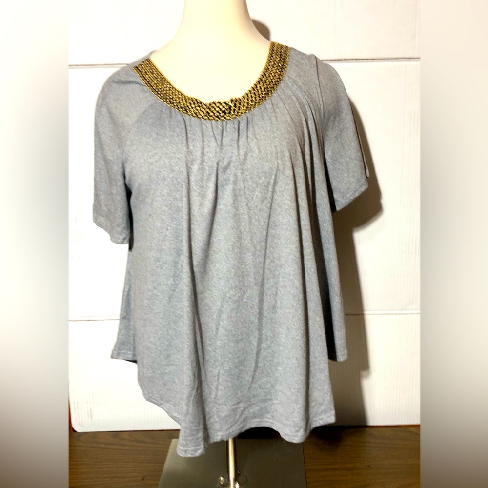Shein 4X women’s short sleeve pull over tunic like top.